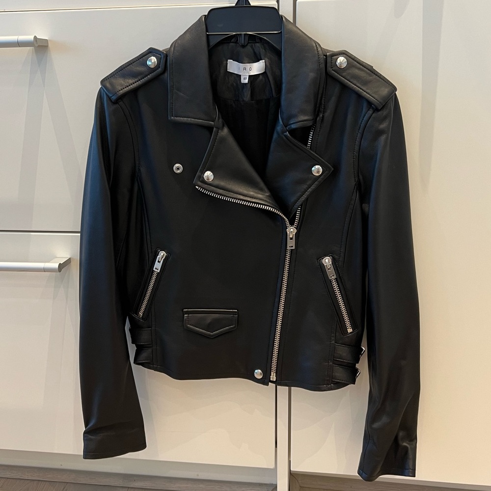 IRO ‘Ashville’ Lambskin Leather Moto Jacket